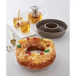 Moule à savarin ou couronne acier revêtu antiadhérent 24 cm Mathon