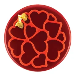 6 moules en silicone décor mini love 7 cm Silikomart
