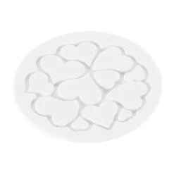 6 moules en silicone décor mini love 7 cm Silikomart