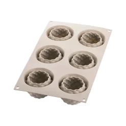 Moule silicone 3D 6 mini gâteaux fruits des bois Silikomart