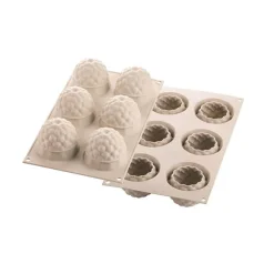 Moule silicone 3D 6 mini gâteaux fruits des bois Silikomart