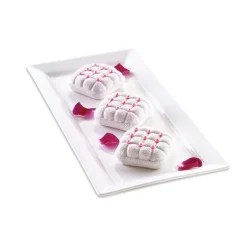 Moule silicone 6 Mini gâteaux Elegenza texture matelassée Silikomart