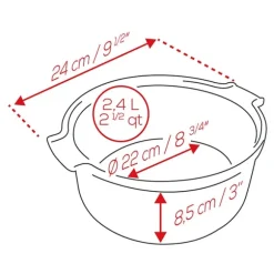 Moule à soufflé céramique Appolia rouge 22 cm Peugeot