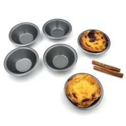 6 moules Pasteis de Nata aluminium revêtu 8 cm