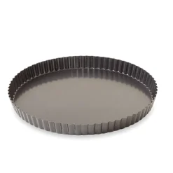 Moule à tarte acier revêtu antiadhérent bords cannelés 28 cm Mathon