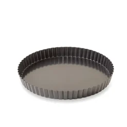 Moule à tarte acier revêtu antiadhérent bords cannelés 24,5 cm Mathon