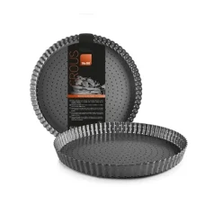 Moule à tarte cannelé perforé antiadhérent avec fond amovible 20 cm Ibili