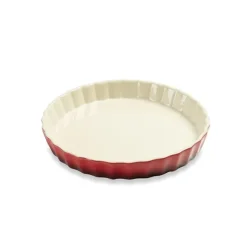 Moule à tarte en céramique 24 cm rouge Mathon