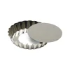 Moule à tartelette fond amovible 12 cm en fer blanc Gobel