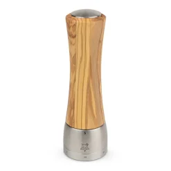 Moulin à sel Madras 21 cm en inox et bois d'olivier Peugeot