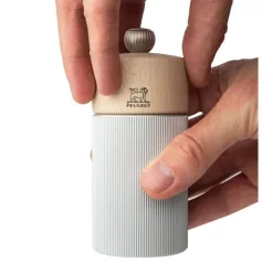 Moulin à sel manuel aluminium et bois Line 12 cm Peugeot