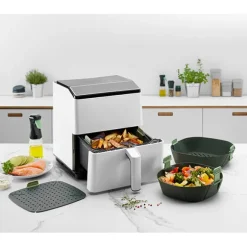 Panier carré en silicone pour friteuse à air chaud L Lékué