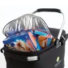 Panier isotherme noir pliable avec anse rabattable Mathon