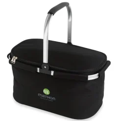 Panier isotherme noir pliable avec anse rabattable Mathon