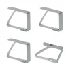 4 pinces fixes-nappe en inox