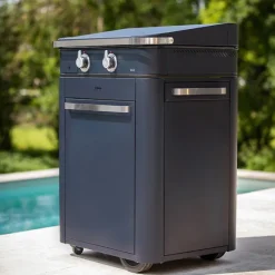 Plancha à gaz Combo enosign 65 bleu navy 2 feux ENO