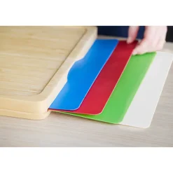 Planche à découper en bambou avec 4 inserts 40 × 30 cm Point Virgule