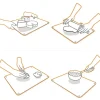 Planche de protection pour plaque de cuisson noire 57 x 50 cm Pebbly