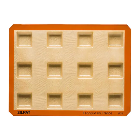 Plaque de 12 empreintes carrés Silpat