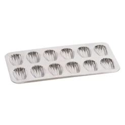 Plaque de 12 madeleines en fer blanc Gobel