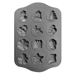Plaque en acier 12 biscuits Noël Ibili