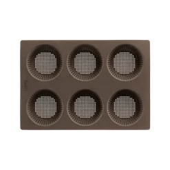 Plaque perforée 6 petits pains ronds en silicone Lékué