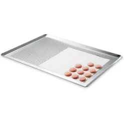 Plaque à pâtisserie micro-perforée professionnelle en aluminium 40 cm Mathon