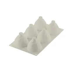 Plaque silicone 3D 6 empreintes Cream Silikomart