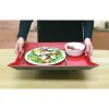 Plateau bicolore réversible noir et rouge 45 cm FreeForm