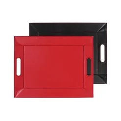 Plateau bicolore réversible noir et rouge 45 cm FreeForm