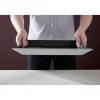 Plateau bicolore réversible noir et gris 45 cm FreeForm