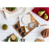 Plateau à fromages avec étiquettes et couteau Livoo