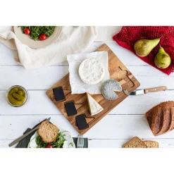 Plateau à fromages avec étiquettes et couteau Livoo