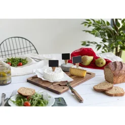Plateau à fromages avec étiquettes et couteau Livoo
