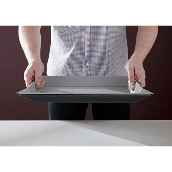 Plateau réversible bicolore noir et gris 55 cm FreeForm