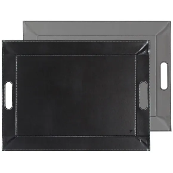 Plateau réversible bicolore noir et gris 55 cm FreeForm