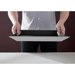 Plateau réversible bicolore noir et gris 55 cm FreeForm