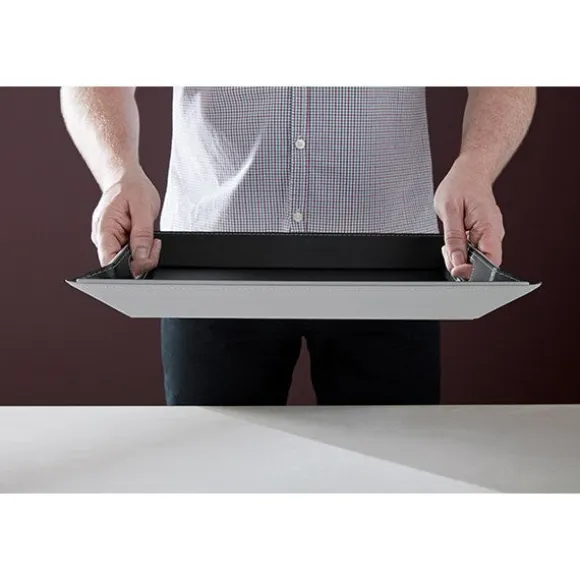 Plateau réversible bicolore noir et gris 55 cm FreeForm