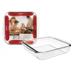 Plat en verre Kristall carré 25 cm Ibili