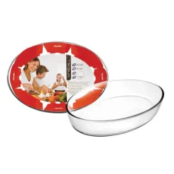 Plat en verre Kristall ovale 23 cm Ibili