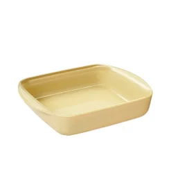 Plat à four carré en verre borosilicate avec couvercle Crème 1,6 L Pebbly