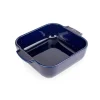 Plat à four céramique Appolia carré bleu 21 cm Peugeot