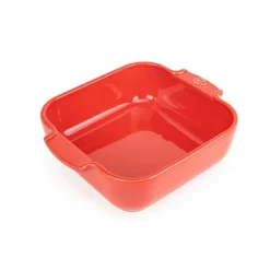 Plat à four céramique Appolia carré rouge 21 cm Peugeot
