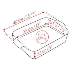 Plat four céramique Appolia rectangulaire ardoise 40 cm Peugeot