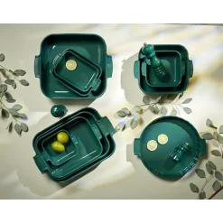 Plat à four céramique Appolia rectangulaire vert 25 cm Peugeot