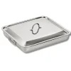 Plat à four en inox avec couvercle 35 x 27 cm Inoxriv