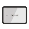 Plat à four en inox avec couvercle transparent 36 x 25 cm Inoxriv
