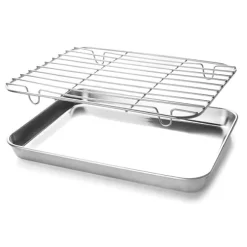 Plat à four en inox avec grille 21,5 cm Lacor