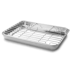 Plat à four en inox avec grille 40,5 cm Lacor