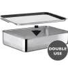 Plat à four Inox extra profond avec couvercle Duplex Inoxriv